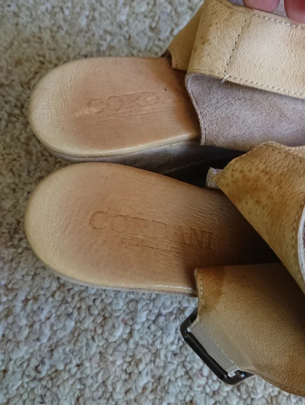 Cordani Taupe Open Toe Espadrille Suede Wedge Sandals size 6